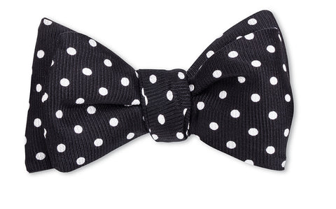 Black/White Windsor Dots Bow Tie