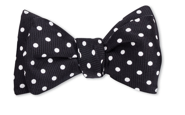 Black/White Windsor Dots Bow Tie