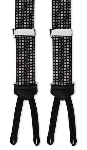 Black Fitzhugh Silk Suspenders