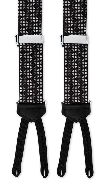 Black Fitzhugh Silk Suspenders