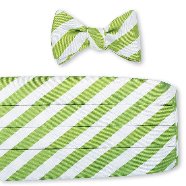 White Striped Satin Cummerbund White Striped Satin Cummerbund