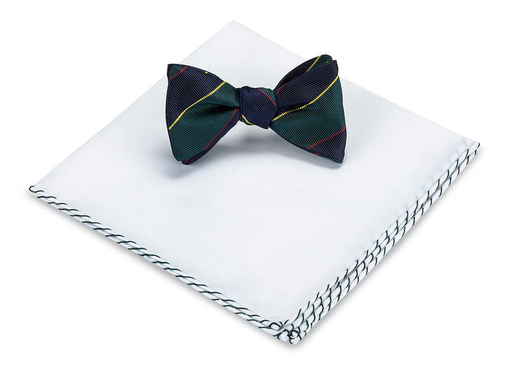 Argyle & Southerland Striped Bow Tie and pocket square
