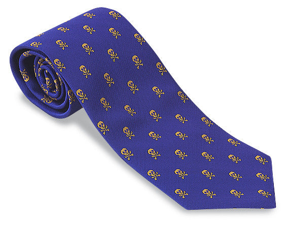 Purple/Gold Jolly Rogers Necktie - F1646