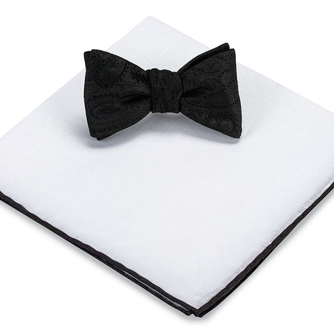 bow tie and pocket square set