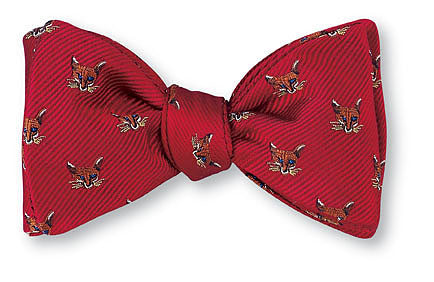 Gucci Red Feline Head Bow Tie
