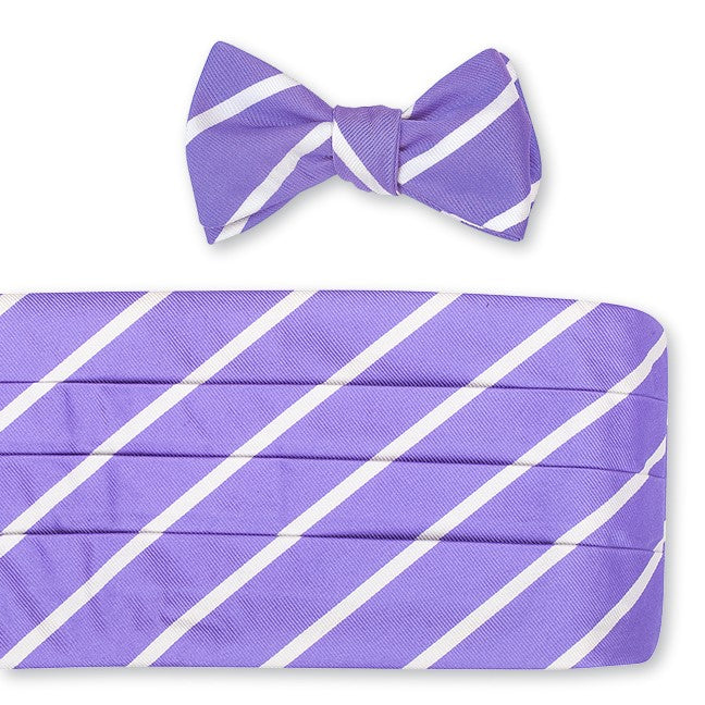 stripe cummerbund set