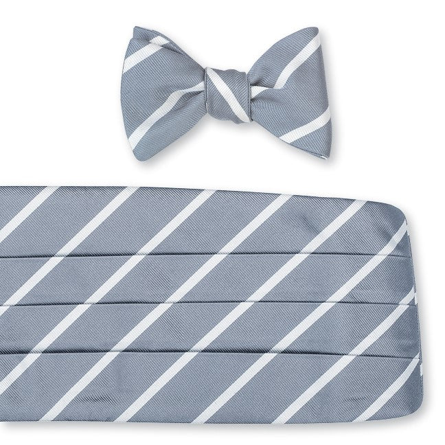 gray cummerbund set