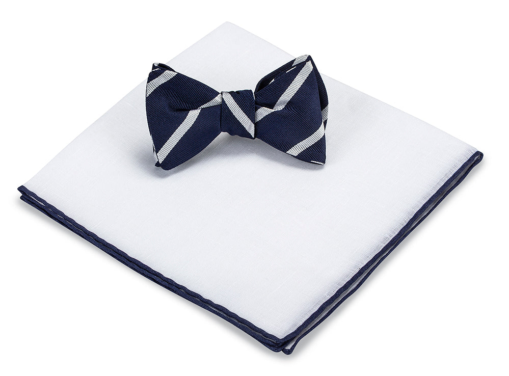bow tie and pocket square set