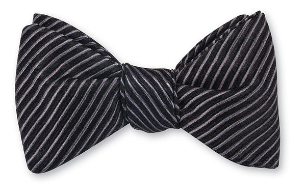 black ottoman bow ties