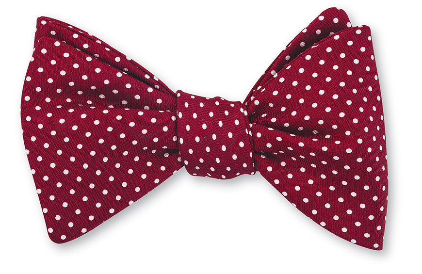 burgundy polka dots bow ties
