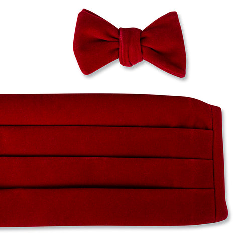 red velvet cummerbund