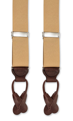 khaki suspenders