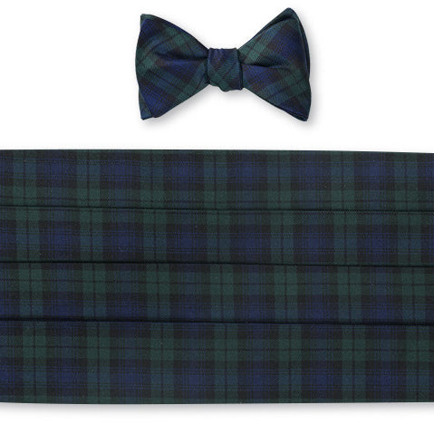 tartan bow tie and cummerbund sets