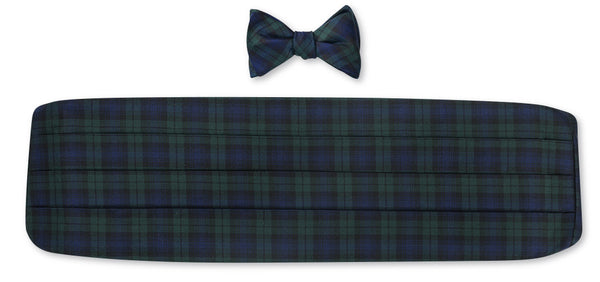 tartan bow tie and cummerbund sets