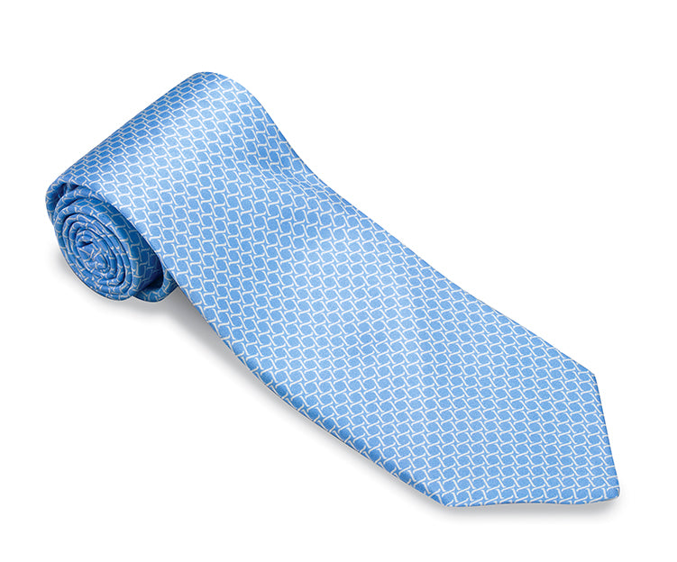 blue satin necktie
