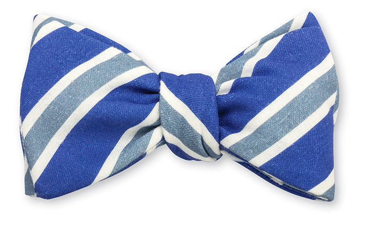 Cotton stripe bow tie