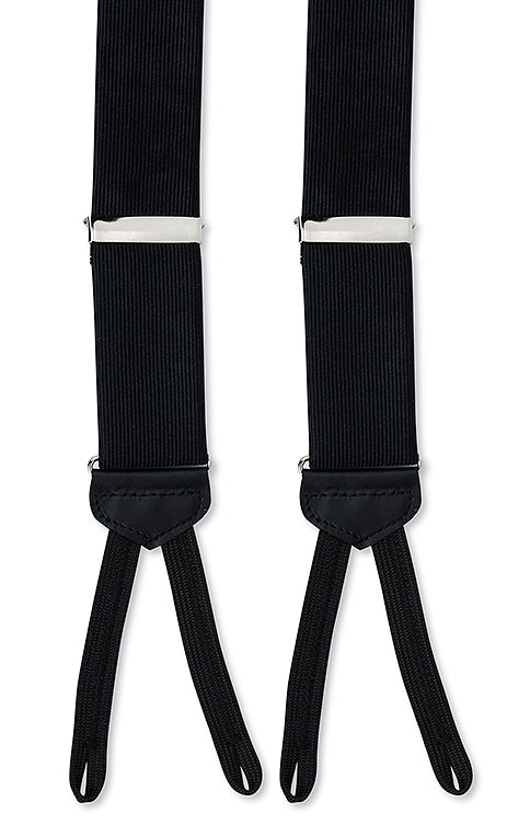 black silk suspenders