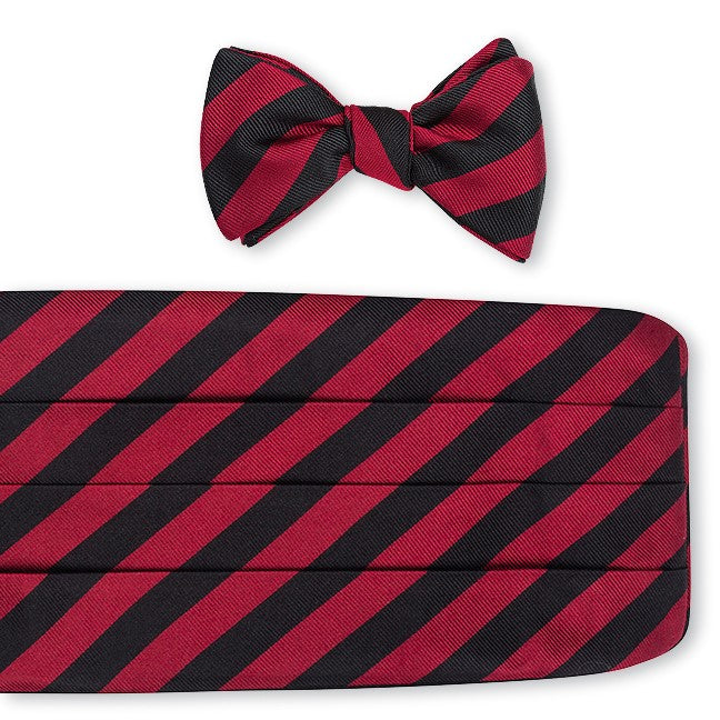 Scarlet Striped Satin Cummerbund Scarlet Striped Satin Cummerbund