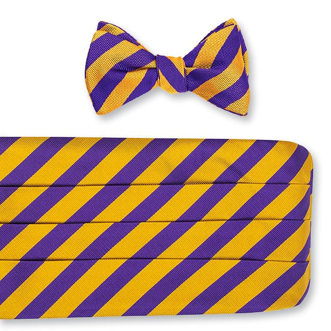 purple and gold cummerbund