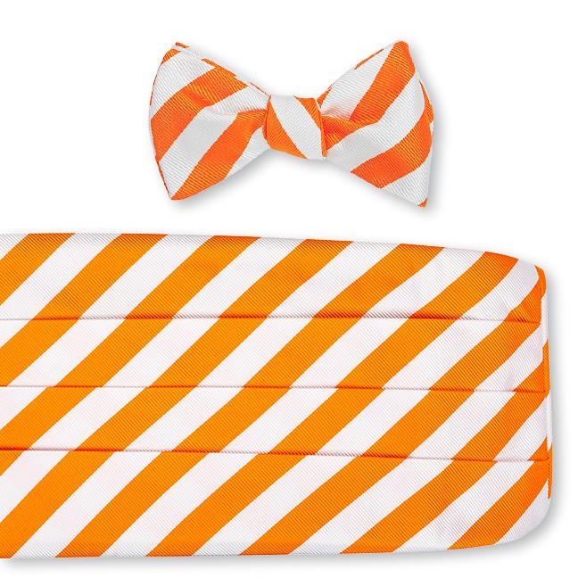 stripe cummerbund set