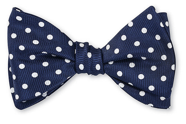 Navy/White Windsor Dots Bow Tie