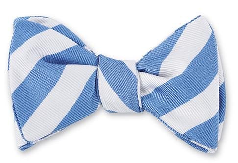 White Striped Satin Bow Tie White Striped Satin Bow Tie